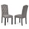 Set of 2 Tufted Upholstered Dining Chair with Curved Backrest